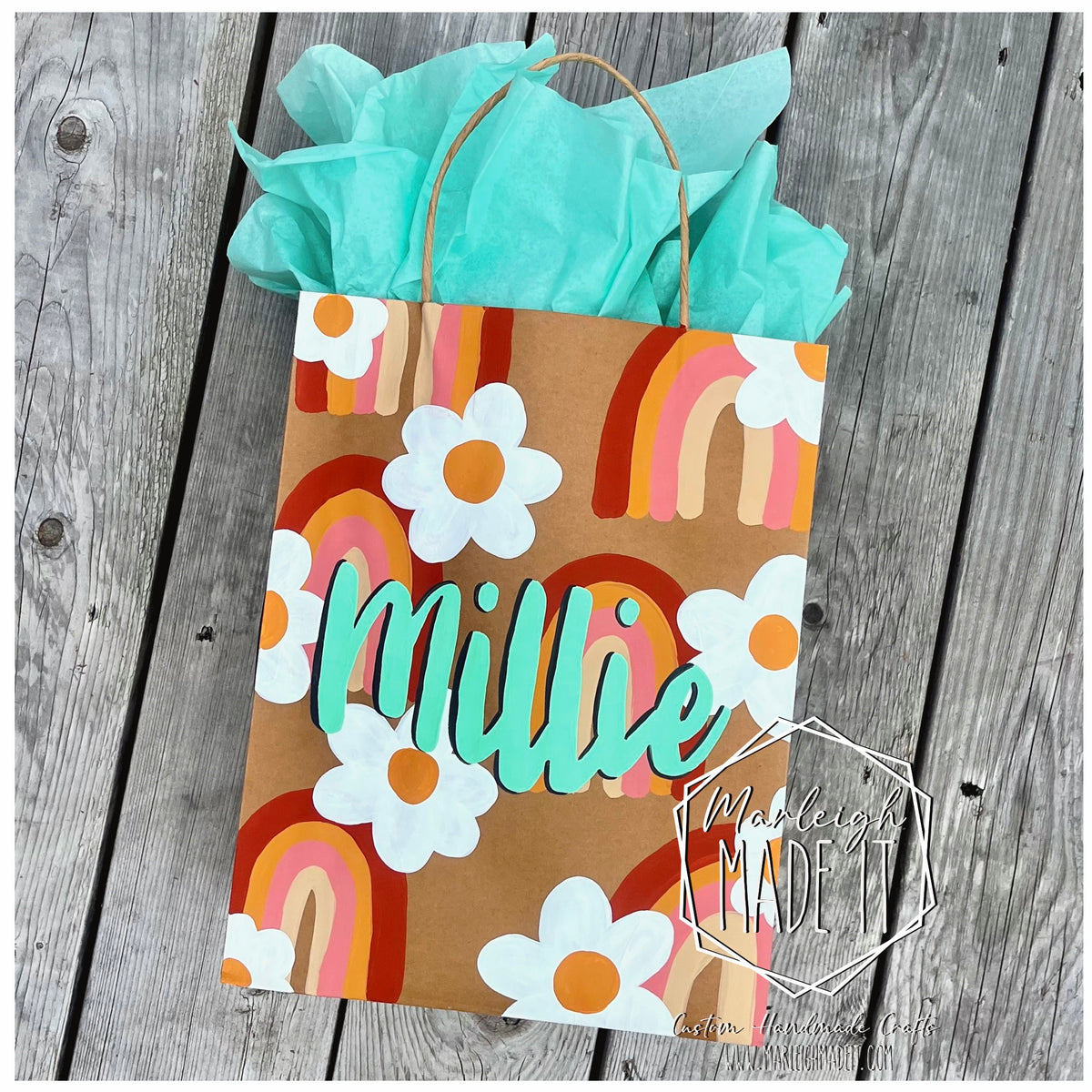 Personalized Hand Painted Gift Bag Marleigh Made It personalized-hand-painted-gift-bag-marleigh-made-it