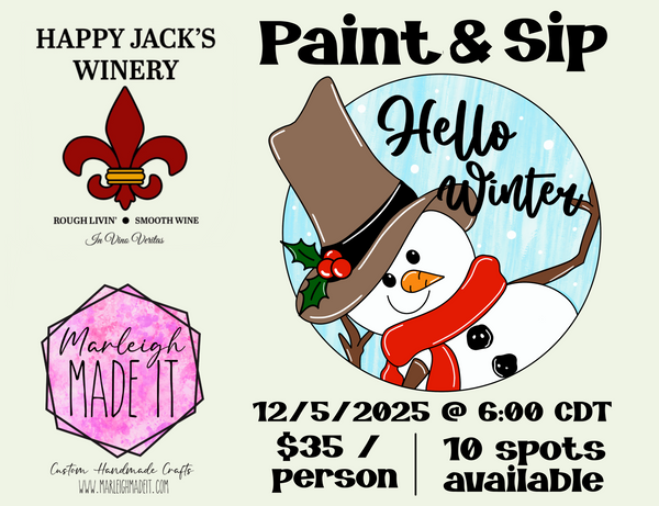 Paint and sip at Happy Jack’s winery!