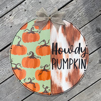 Howdy Pumpkin Door Hanger