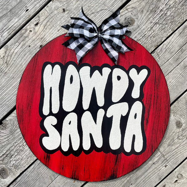 Howdy Santa Door Hanger