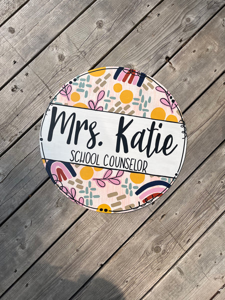 Mrs.Katie door hanger