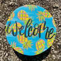 Pineapple Welcome Door Hanger